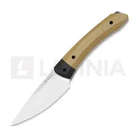 Kizer Cutlery Momo Fix 3 S35VN kniv, Brown Norplex Ultrex & Carbon Fiber, Satin