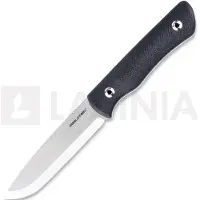 RealSteel Bushcraft Plus II Scandi kniv, Black G-10, Satin
