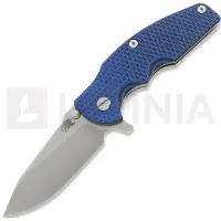 Hinderer Jurassic Magnacut Slicer Flat Grind fällkniv, Stonewash, Blue/Black