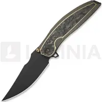 We Knife Quinseris WE23093-2 Black Stonewashed Bronze Titanium Shredded Carbon Inlay, pocket knife