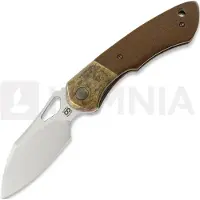 Olamic cutlery WhipperSnapper BL fällkniv, Antique Titanium & Vintage Micarta
