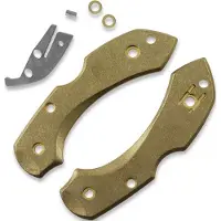 Flytanium Brass Scale Kit for Spyderco Dragonfly Knife - Brass Stonewash