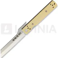 Kanetsune Brushed Brass Linerlock fällkniv