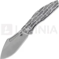 Bestech Lockness - Stonewash - G10 fällkniv, svart, vit