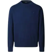 Hackett London för män. HM7000116 Essential-jumper blå (L), Svart, Casual, Bomull, Kort ärm