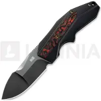 We Knife Coral WE24044-3, Polished Gray CPM 20CV, Bronze/Black Titanium, Lava Flow Fat Carbon Fiber Inlay pocket knife, Gustavo T. Cecchini design