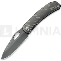 We Knife Inmate, Polished Gray Ti & Satin Raindrops, Polished