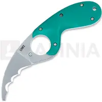 CRKT Bear Claw Veff Serrations 2511T Stonewashed AUS8, Green GRN, rescue knife, Russ Kommer design