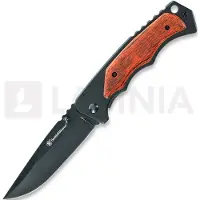 Smith & Wesson Framelock fällkniv, brown wood