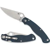 Spyderco Military 2 CPM SPY27 C36GPCBL2 Cobalt Blue G10 pocket knife