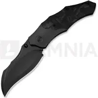 We Knife Orc Boss fällkniv, Black Ti/Shredded CF, Black Stonewash