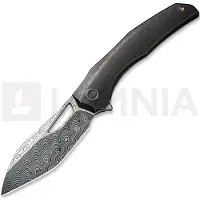 We Knife Ignio Damasteel, Black Titanium, Timascus Clip