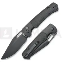 Artisan Cutlery Revel Button Lock Black FRN