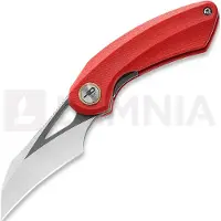 Bestech Bihai Grey DLC Stonewashed Satin, Red G10 BG53C-2 pocket knife, Ostap Hel design