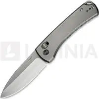 We Knife Nightblade WE22046-2 Hand Rubbed CPM 20CV, Bead Blasted Titanium, pocket knife, Dutch Bushcraft Knives design