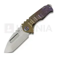 Medford Genesis T S45VN Tumbled Tanto fällkniv, Bronze/Violet Fade "Lightning"
