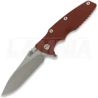Hinderer Eklipse 3.5 Slicer fällkniv, S45VN Stonewash, röd