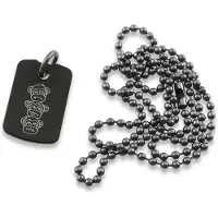Audacious Concept Dog Tag Pendant - Titanium PVD - Monkeys