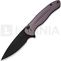 CIVIVI Button Lock Kitefin C24091-3 Blackwashed 14C28N, Purple Aluminium, pocket knife