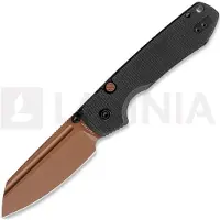 Vosteed Raccoon 2.0 Top Liner Lock - Copper Dune Sheepsfoot - Micarta fällkniv, svart