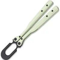 Flytanium U.F.O. Flipping Object - Glow in the Dark balisong träningsknivar
