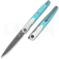 Bestechman Lanza - Grey PVD - G10 fällkniv, vit, blå