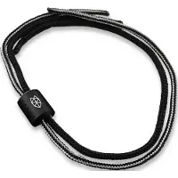 The James Brand The Alder ES215970-10 Black Titanium, Black/BW, paracord lanyard with bead