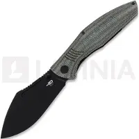 Bestech Lockness - Blackwash - Black Canvas Micarta fällkniv