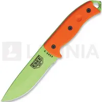 ESEE Model 5 överlevnadskniv, venom green/orange G10, black kydex sheath