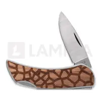Case Cutlery Woodchuck Giraffe Brushed Stainless Steel Executive Lockback fällkniv