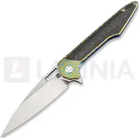 Artisan Cutlery Archaeo Framelock fällkniv, Gold/Blue