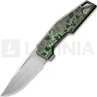 We Knife OAO, Polished BB Ti/Jungle Wear Fat CF, Satin