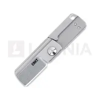CRKT Box Key 7118 Stonewashed 12C27, Stainless Steel, slipjoint pocket knife, Richard Rogers design