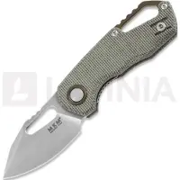 MKM Knives Isonzo M390 Clip Point fällkniv, green canvas micarta