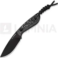 Kizer Cutlery Buddy M390 kniv, White Storm CF, Satin Brushed/DLC