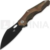 Bestech Nogard - Blackwash - Natural Canvas Micarta fällkniv, bronzed