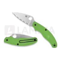 Spyderco UK Penknife Salt Green LC200N fällkniv, spyderedge