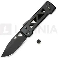 We Knife Tyro WE24001-1 Blackwashed CPM 20CV, Black Golden Titanium, Snecx Tan design, pocket knife