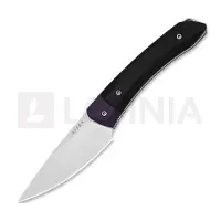 Kizer Cutlery Momo Fix 3 1124A3 Stonewashed AEB-L, Black G10, fixed knife