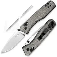 Kizer Cutlery Aegis AEB-L fällkniv, Black Micarta, Satin