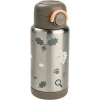 Done by Deer Termosflaska m. Sugrör - 340 ml - Tiny Leder - San - - One Size - Termosflaska