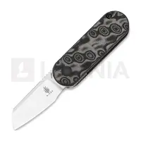 Kizer Cutlery Mini Bay fällkniv, Gray/Black Vortex Micarta, Satin