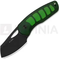 Kizer Cutlery Hornet 14C28N kniv, Green Acrylic, Black PVD & Stonewash