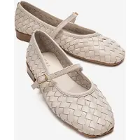 Forever & Always Yevora Läder Flätad Rem Ballerina