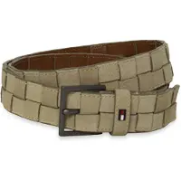 Tommy Hilfiger Enamel Flag Woven Suede Belt