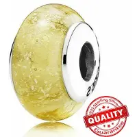 FOXANRY Jewelry Härlig S925 Sterlingsilver Rosa Blomma Muranoglas Pärlor Charm Passar Armband Halsband Fasetterad Murano DIY Kvinnosmycken