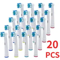 LUJING-Treasure Bag Ersättningsborsthuvuden Eltandborste För Oral B/B raun / SmartSeries/TriZone/Advance Power/Pro Health/Triumph/3D 20*PCS vit