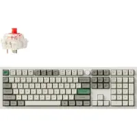 Keychron Q6 Max, Kabel & Trådlös, USB + RF Wireless + Bluetooth, Mekaniska tangentbrytare, QWERTY, RGB LED, Vit