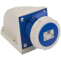 Pce Fast uttag 16A 3P 230V Blått Ip67 /Utan Genomföring/ 1132-6