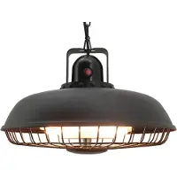 NSH Nordic Terrassvärmare 600/1200/1800W takmonterad, fjärrkontroll, soft touch HORTUS, svart (211-312)